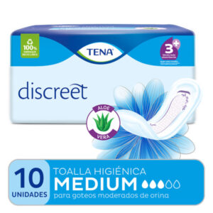 TENA TOALLA TOALLA DISCREET M X10 UN.