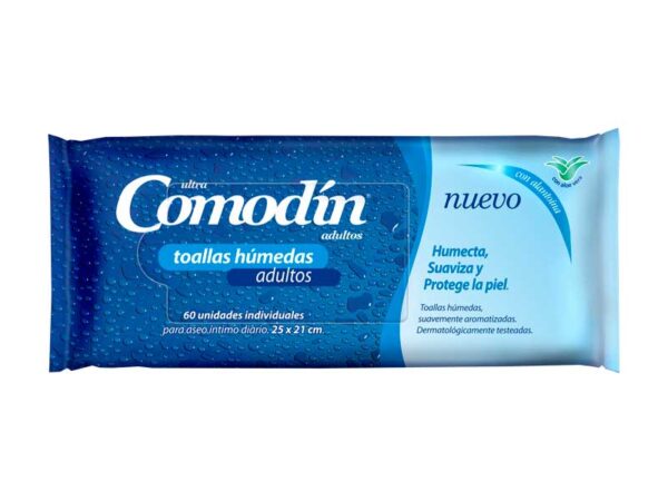 COMODIN TOALLAS HÚMEDAS ADULTO 60 UN.