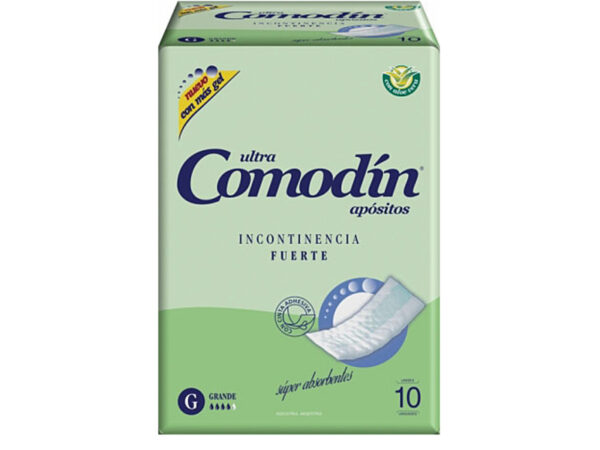 COMODÍN APÓSITO INCONTINENCIA FUERTE G X10 UN.