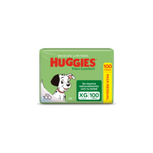 HUGGIES FLEXI COMFO PACK MENSUAL XG X100 UN.